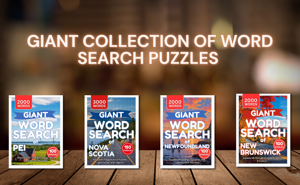 Giant Word Search collection – Nova Scotia, New Brunswick, PEI, and Newfoundland