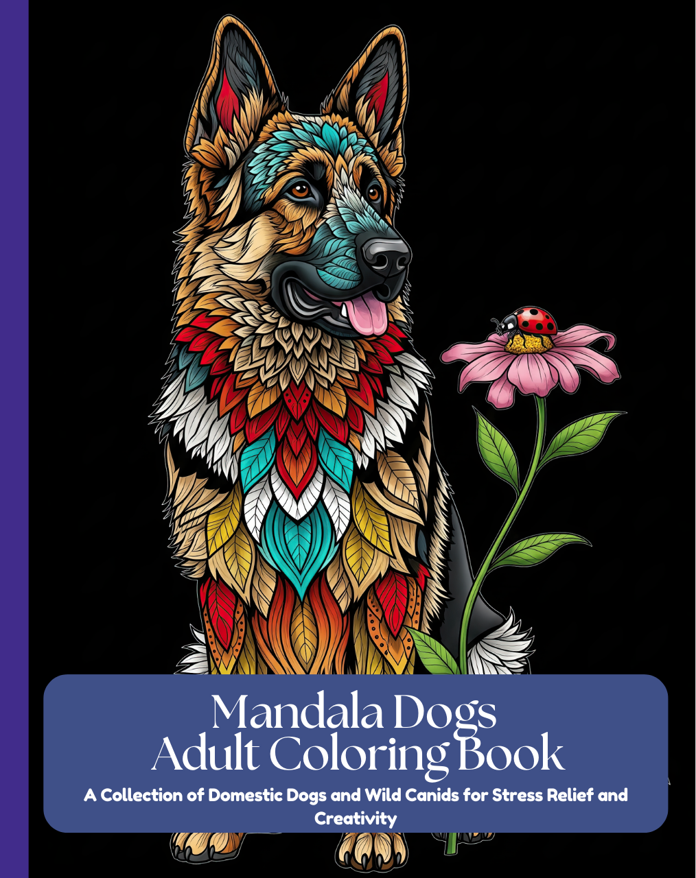 Mandala Dogs Adult Coloring Book